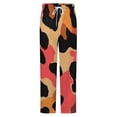 thumbnail image 5 of Abstract Coral Leopard Print Winter Female Pants Flannel High Waist Women Pants Lady Warm Straight Leg Plush Trousers, 5 of 7