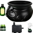 thumbnail image 3 of Floating Potion Cauldron Halloween Decorations,Cauldron Halloween Decor with Magic Floating Potion Bottles Fog Diffuser Spooky,Witches Cauldrons Cauldron Diffuser Halloween Black Witch Pot, 3 of 9