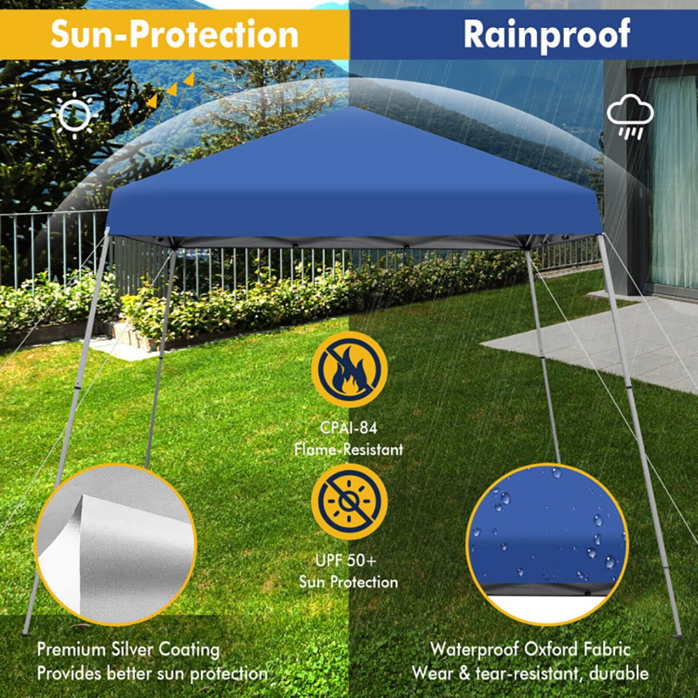 Aimee Lii 10 x 10 Feet Outdoor Instant Pop-up Canopy with Carrying Bag, Backyard Canopy Gazebo for Party Camping BBQ Events, Blue Aimee Lii 10 x 10 Feet Outdoor Instant Pop-up Canopy with Carrying Bag, Backyard Canopy Gazebo for Party Camping BBQ Events, Blue
