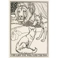 thumbnail image 3 of Percy J. Billinghurst 18x24 Black Modern Framed Museum Art Print Titled - The Lion, the Wolf and the Fox (1900), 3 of 5
