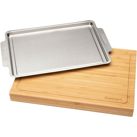 Cuisinart - Bamboo Cutting Board w/Slide Out Tray
