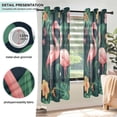 thumbnail image 3 of Yayeee Window Curtains Set of 2 for Living Room Light Filtering 63"x42", Flamingo Leaves Pattern, 3 of 7