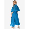 thumbnail image 2 of Jessica London Women's Plus Size Georgette Maxi Cape Sleeve Dress, 2 of 4