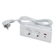 thumbnail image 5 of Enchufe Integrado, USB C, Puerto USB A, Regleta De Alimentación De Escritorio, Enchufe Multiusos De La UE, 230-265 V, Tomacorrientes De 2 Vías, Cable De 1,5 Metros, Instalación, 5 of 7
