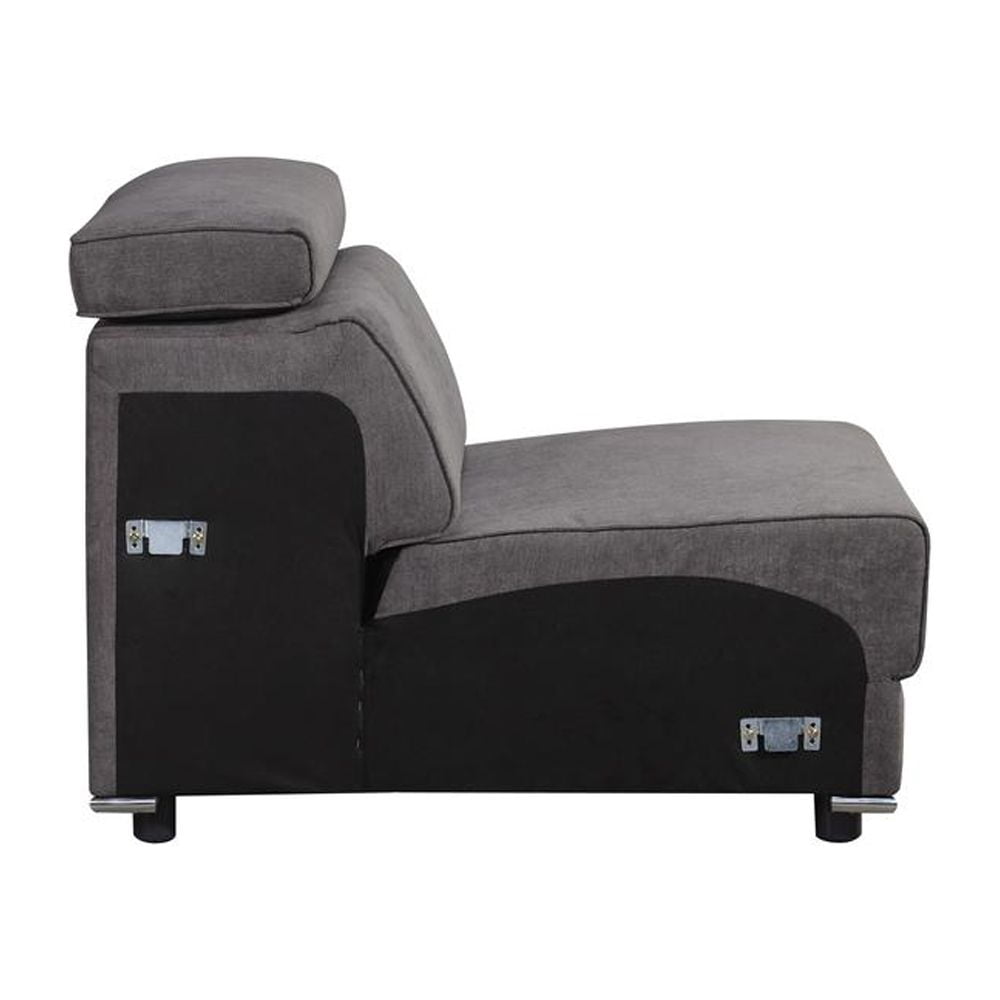 ACME Alwin Modular - Armless Chair in Dark Gray Fabric