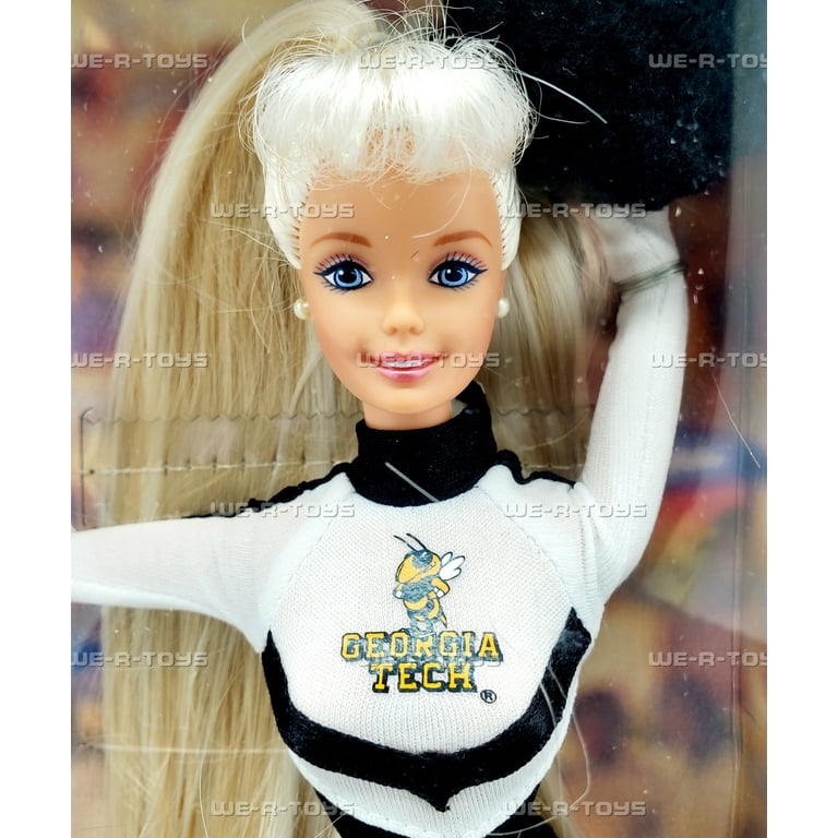 Georgia Tech University Cheerleader Barbie Doll 1996 Mattel 19159