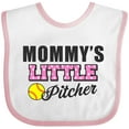 thumbnail image 3 of Inktastic Mommys Little Pitcher Softball Girls Baby Bib, 3 of 4