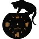 thumbnail image 1 of Reloj de pared de gato café DIY, linda apariencia de gato negro café,, 1 of 5