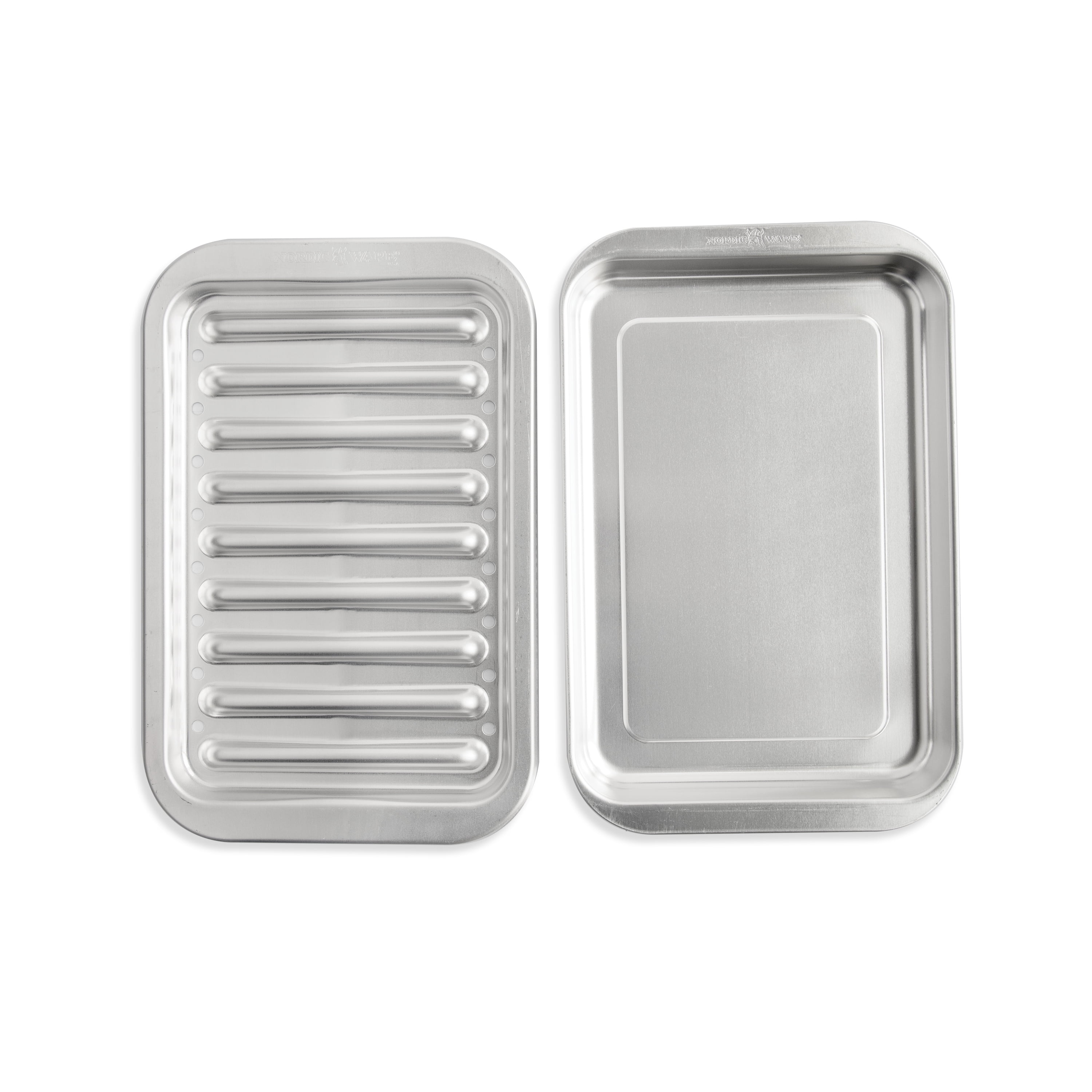 Nordic Ware Naturals 2-Piece Broil and Grill Baking Pan with Crisping Rack