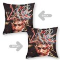 thumbnail image 2 of Lil Pump Fundas de almohada de terciopelo con tema, regalos de funda de almohada, decoración para el hogar, cojín de lanzar, regalo de cumpleaños para fans y parejas. 60cm x 60cm., 2 of 6