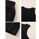 thumbnail image 5 of Conjunto de Dos Piezas de Verano para Mujer, Pantalones Cortos A Juego, Ropa de Estar por Casa con Bolsillos. Negro S, 5 of 10