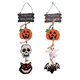 thumbnail image 1 of 2 piezas de letreros de bienvenida para colgar en la puerta de Halloween, letreros de madera para el hogar, la oficina, la escuela, el exterior, la casa embrujada, 1 of 5