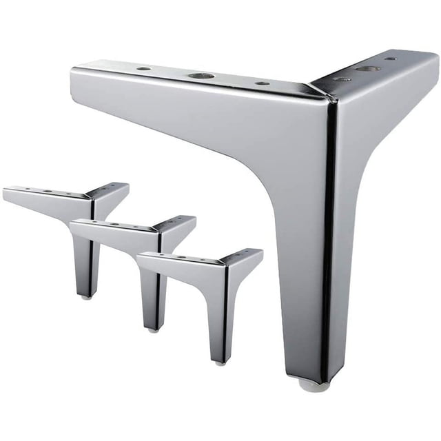 Patas para muebles de 7 "/17,5 cm, 4 pies de muebles triangulares de diamante de Metal modernos, reemplazo DIY para armario, sofá, silla otomana Adepaton WMZL-816-2