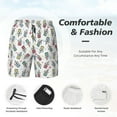 thumbnail image 3 of Fuzoiu Milk Tea Print Men's Swim Shorts,Quick-Dry Double-Layer Swim Trunks,Board Trunks,Beach Shorts Swimwear Bathing Suits-XX-Large, 3 of 6