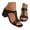 Black, variant on Women's Heeled Sandals Square Open Toe Slip on Slides Mules Summer Block Chunky Heels Strappy Dress Casual Pumps Black 6