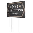 thumbnail image 1 of UPOUART No Soliciting Yard Sign Metal with Clear Text Easy to Install for Front Yard and Home Security, 1 of 7