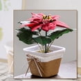 thumbnail image 3 of Paper rope weaving flowers, small flower pots, flower arrangement, decorative baskets, woven flower pot sets, waterproof simulation succulent flower baskets 12*12*9.5cm Square, 3 of 6