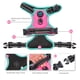 thumbnail image 3 of PHOEPET 2019 arnés para perro sin tirones, chaleco reflectante ajustable, con asa de entrenamiento + 2 ganchos de metal para correa + 3 hebillas de cierre + 4 hebillas deslizantes (L, rosa), 3 of 5