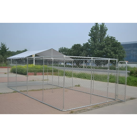 Chicken Coop Outlet Chain Link Backyard Dog Kennel, X-Large, 240"L