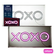 Urban Shop LED Neon XOXO Light-up Clear Acrylic Box, Pink