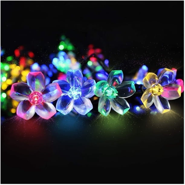 Luces de cadena solares LED de color 50 luces Vhermosa