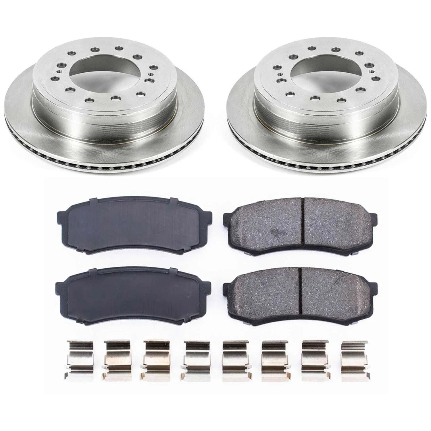 Power Stop Rear Stock Replacement Brake Pad and Rotor Kit KOE5875 Fits 2016 Toyota 4Runner