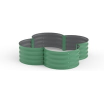 Kojooin 2-Pack Petal-Shaped Galvanized Raised Garden Bed for Deep Root Growth