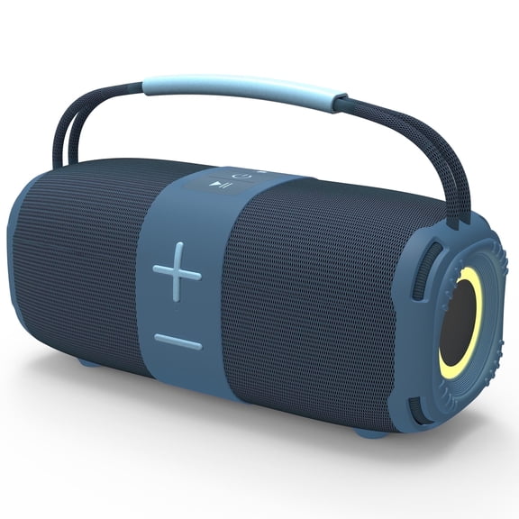Babyltrl Portable Bluetooth 5.3 Speaker,9.3" Wireless Speaker with Dynamic LED Lights and Powerful 360° Sound,TWS Pairing,Outdoor Music Party Show,Blue
