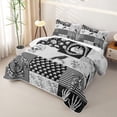 thumbnail image 3 of Castle Fairy Goth Collage Twin Quilt Set,Crow Rose Skeleton Butterfly Twin Coverlet Set,Gray Black, 3 of 7