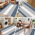 thumbnail image 6 of Area Rug 48×72in, Haze Blue Gray Stripe Line Floor Carpet Living Room Rug, Non-Slip Welcome Mat Indoor Rugs for Bedroom Dining Room, 6 of 9
