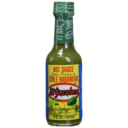 Pack of 6, El Yucateco Chili Habanero Hot Sauce, 4 oz