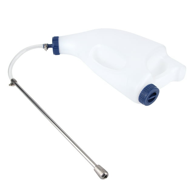 Acero inoxidable Animales de granja Ternero Vaca Alimentar Agua Medicina Botella de leche Accesorio