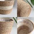 thumbnail image 3 of Cesta para plantas de 2 piezas, cesta para algas marinas, cesta para flores, macetas tejidas a mano, maceta de paja para decoración interior o exterior Ofspeizc ZYY-0735, 3 of 5