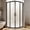 Matte Black, variant on KPUY 36" x 36" x 72" Double Sliding Neo Round Shower Door, Curved Corner Shower Enclosure with 1/4" Clear Glass, Aluminium Frame, Chrome