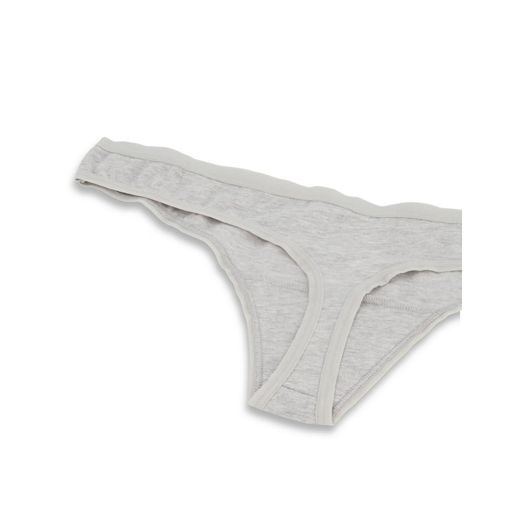 No Boundaries Women's Days of The Week Cotton Thong Panties, 8-Pack 