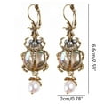 thumbnail image 4 of XISAOK Natural Abalone for Shell Earrings Freshwater Pearl Beetle Pendant Drop Earrings, 4 of 11
