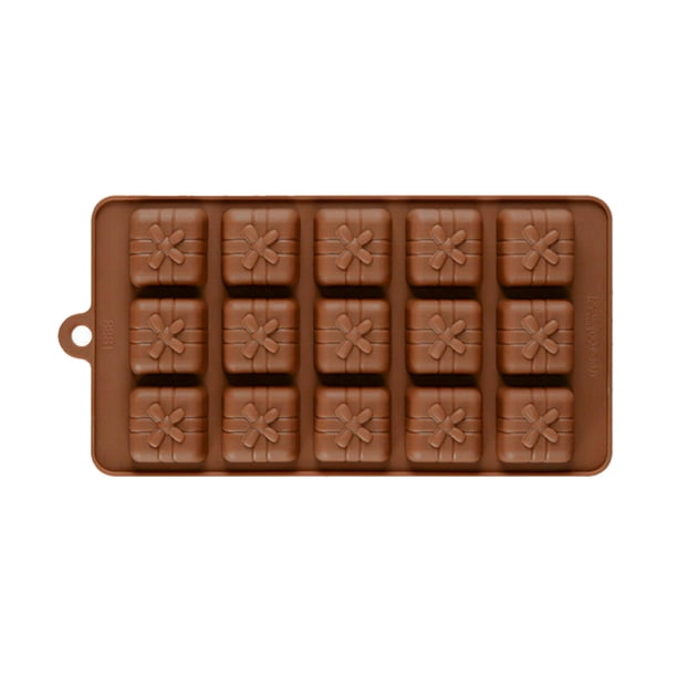 Moyic Molde de Chocolate, caja de regalo de Navidad, molde de silicona para dulces, herramienta de panadería de 15 cavidades, accesorios de postre DIY Type3 NO3 Moyic HA000983-00