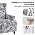 thumbnail image 3 of DREAMSIDEA Push Back Recliner Chair Living Room, Wingback Reclining Sofa Chair,High Back Recliner Reading Chair with Footrest for Living Room/Office/Apartment, Rococo Black, 3 of 5