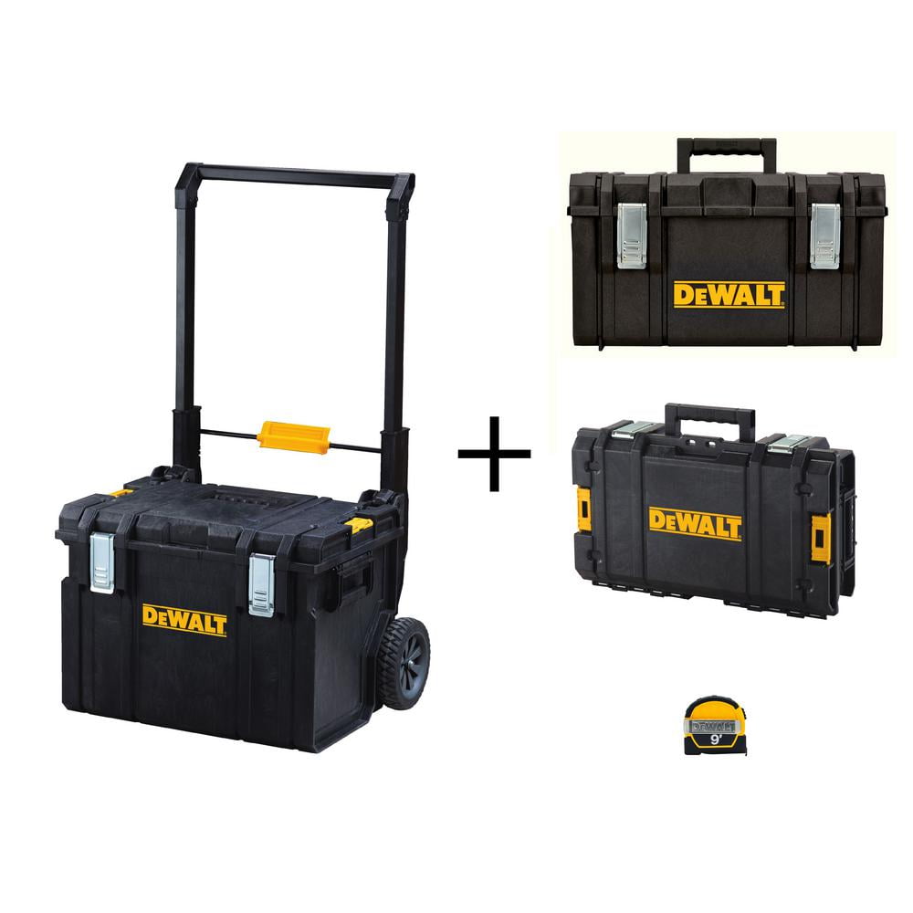 TOUGHSYSTEM 22 in. Tool Box Set (3-Piece) with Bonus 9 ft. x 1/2 in. Pocket Tape Measure with Magentic Back TOUGHSYSTEM 22 in. Tool Box Set (3-Piece) with Bonus 9 ft. x 1/2 in. Pocket Tape Measure with Magentic Back