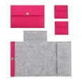thumbnail image 1 of 3 bolsas de almacenamiento de ganchillo, estuche para agujas de tejer, organizador con cierre a presión, suministros de costura de fieltro, bolsa para rojo, 1 of 8