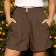 thumbnail image 2 of GUACER Shorts for Women Elastic Waisted Pleated Dressy Shorts with Pockets Casual Loose Wide Leg Shorts, 2 of 6