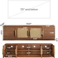 thumbnail image 5 of Tribesigns 70.9" TV Stand for Living Room, Mid Century Modern Entertainment Center with 6-Tier Storage Shelf, 5 of 7