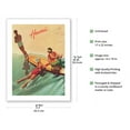 thumbnail image 2 of Hawaii - Make Friends with the Sun in Hawaii - Vintage Hawaiian Travel Poster c.1937 - Bamboo Fine Art 290gsm Paper (Unframed) 17x22in, 2 of 4