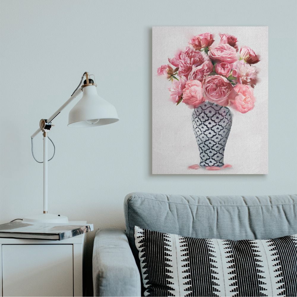 Stupell Industries Elegant Pink Peony Floral Bouquet in Vase Canvas Wall Art Design by Ziwei Li, 30" x 40"
