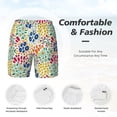 thumbnail image 5 of Lsque Mens Swim Trunks Cartoon Flowers Pattern - Bathing Suit Compression Liner - Beach Swim Shorts Swimwear - (S-3XL) - Stretch Quick Dry -Small, 5 of 9