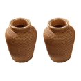 thumbnail image 1 of 2 jarrones de ratán tejido, jarrones artísticos, macetas de moda para decoración de mesa, macetas para flores, suministros de jardinería para el hogar, 1 of 7
