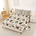 thumbnail image 2 of Castle Fairy Vintage Hunting Tile Queen Sheets 4 Pieces,Deer Bass Pheasant Rifle Cream Seamless Print Queen Sheet Sets,Beige Tan,1 Fitted Sheet,1 Flat Sheet and 2 Pillowcases, 2 of 6