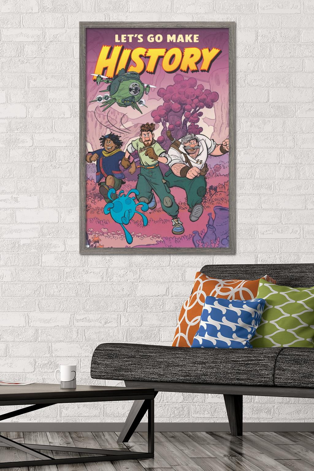Disney Strange World - Let's Go Make History Wall Poster, 22.375" x 34" Framed
