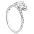 thumbnail image 3 of 1 3/4CT Lab Diamond Cushion Halo Engagement Ring Round Cut 14K Gold, 3 of 4