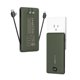 thumbnail image 1 of Cargador portátil Power Bank VEEKTOMX de 10000 mAh con cables, color verde, 1 of 7